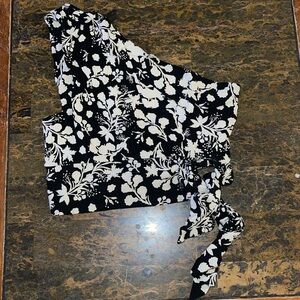 Free People Crop Top One Shoulder Side Tie Boho Top Size XS